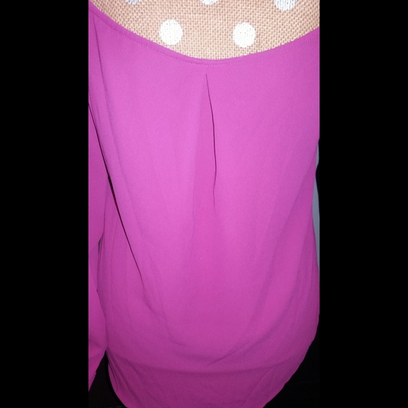 NWT HAVE Magenta Open Back Blouse - Picture 6 of 7